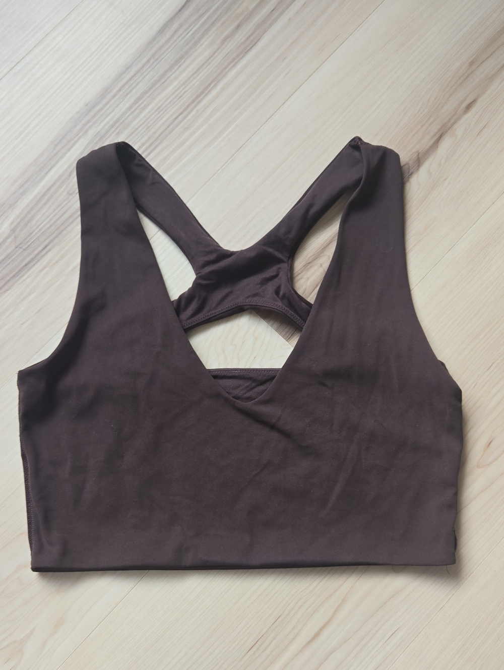 Lululemom Bend This Scoop And Cross Bra, Brown, Size Medium